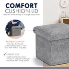 Ornavo Home Small Storage Ottoman, - Image 6