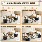 Kids Table and 2 Chairs Set, 4 in 1 Toddler Activity Table and Chairs Set - Image 2