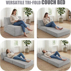 Kasunpul Folding Sofa Bed with Pillow, Memory Foam Fold Out Chair Bed, - Image 3