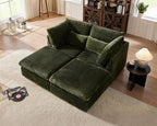 77" Oversized Corduroy Couch Modular Sectional Sofa, Washable Cloud Couch by CHICHOUSE