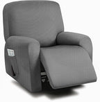 ULTICOR 4-Piece, 1 Seat Recliner Cover, Yarn Dyed Reclining Chair Covers by ULTICOR