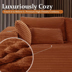 108" Cloud Sectional Couch, Comfort U Shaped Boneless Couch - Image 8