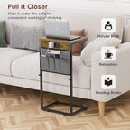 Vagusicc C-Shaped End Table Set of 2, Adjustable Height Side Table - Image 8