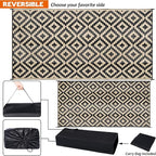 SAND MINE Waterproof Outdoor Rug 9x18 ft, Plastic Reversible Rug, Modern Area - Image 4