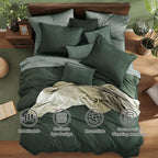Monbix King Size Comforter Set, Deep Forest King Size Bedding Set Reversible - Image 2