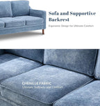 Kingfun Living Room Furniture Sets, 3 Seater Couch, Armchair and Loveseat - Image 4