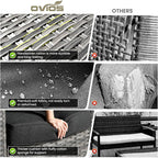 ovios 10 Pieces Patio Furniture Set, Outdoor Wicker Sofa Couch - Image 9