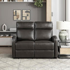 Lexicon Manual Reclining Loveseat, Faux Leather Loveseat Recliner, Wall Hugger - Image 7