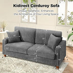 Kidirect 70in Corduroy Sofa, Comfy Loveseat Sofa No Tool Assembly, Couches - Image 2