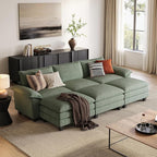 LINSY HOME 123" Modular Sectional Sofa, 3-Seat Corduroy Modern Cloud Couch by LINSYHOME