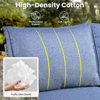 ovios 6 Pieces Patio Furniture Set, Outdoor Wicker Sofa Couch - Image 6