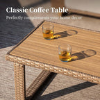 SUNSHINE VALLEY 4 Pieces Patio Furniture Set, Outdoor Rattan Wicker - Image 7