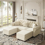 KEIKI 83" Velvet Chesterfield Sofa by KEIKI