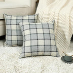 Stellhome Pack of 2 Faux Linen Buffalo Check Throw Pillow Covers, Farmhouse by Stellhome