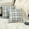 Stellhome Pack of 2 Linen Buffalo Check Decorative Throw Pillow Covers by Stellhome