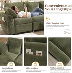 Ihanherry 59-inch Corduroy Convertible Sofa Bed - Image 5
