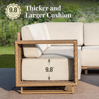 MIXPATIO 6 Pieces Patio Furniture Set, Outdoor Sectional Conversation Sets - Image 2