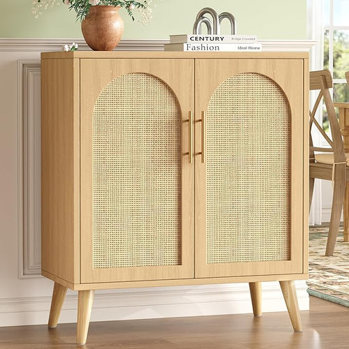 15.7"D Rattan Buffet Sideboard Cabinet - Image 2