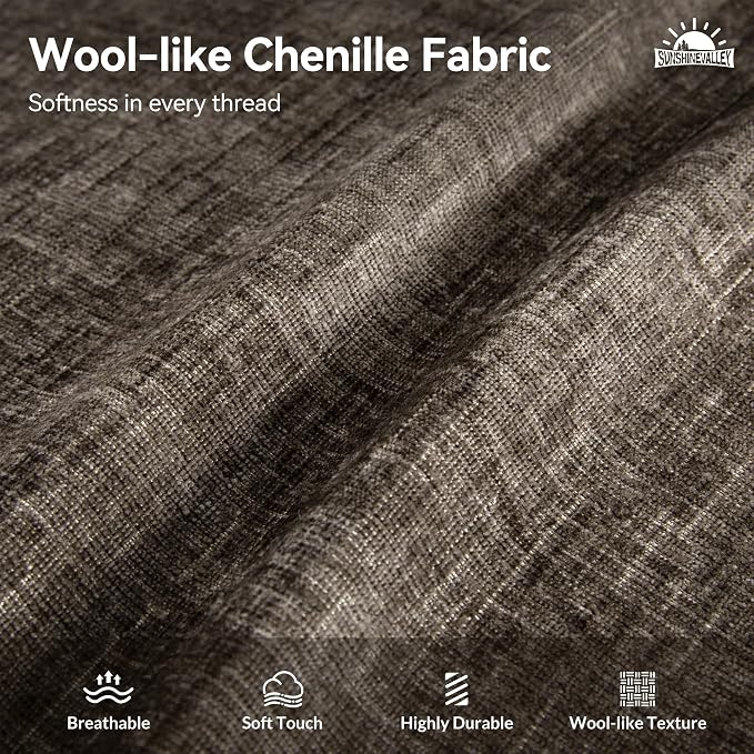 SUNSHINE VALLEY 3 Piece Living Room Sofa Furniture Set, Chenille Modular 2 - Image 6