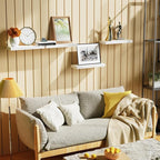 Bellsal White Engineered Wood Wall Shelf Set of 6, Living Room, Bathroom Storage - Image 2