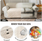 Genina Waterproof Couch Cover, Washable Anti-Slip 67 inch Sofa Covers - Image 4