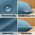 NiNi ALL Pack of 2 Decorative Outdoor Waterproof Pillow Covers Square Garden - Image 3