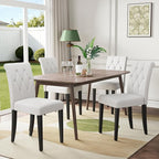 Welzona Upholstered Dining Chairs Set of 4, Button Tufted Parsons Dining Chair by WelzonaDirect