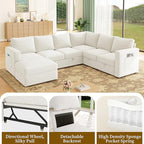 83.5" Sectional Sleeper Sofa - Image 6