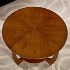 Round Solid Wood Coffee & End Table Set, 2-Piece Solid Wood Living Room Table - Image 9