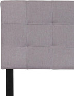 Flash Furniture Bedford Tufted Upholstered Full Size Headboard in Light Gray - Image 5