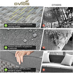 ovios 7 Pieces Patio Furniture Set, Outdoor Wicker Sectional Sofa - Image 9