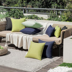 MIULEE Pack of 2 Decorative Outdoor Solid Waterproof Throw Pillow Covers Euro - Image 7