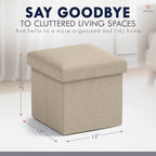 Ornavo Home Small Storage Ottoman, - Image 2