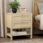 EYYTHUNG Farmhouse Nightstand Set of 2, Wooden Farmhouse Floor Night Stand - Image 5
