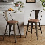 Andeworld Metal Bar Stools Set of 2, 26 inch Counter Height Barstools by Andeworld