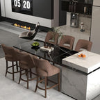 VKNOW Bar Stools Set of 4, Upholstered Counter Height Bar Stools, Modern - Image 5