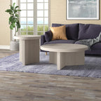 Henn&Hart 22" Fluted Scandinavian Round End Table, Ribbed Side Table, Nightstand - Image 9