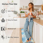 Tritard Coastal Beach Theme Kitchen Mats Rugs Set of 2 Anti Fatigue Kitchen Mats - Image 4