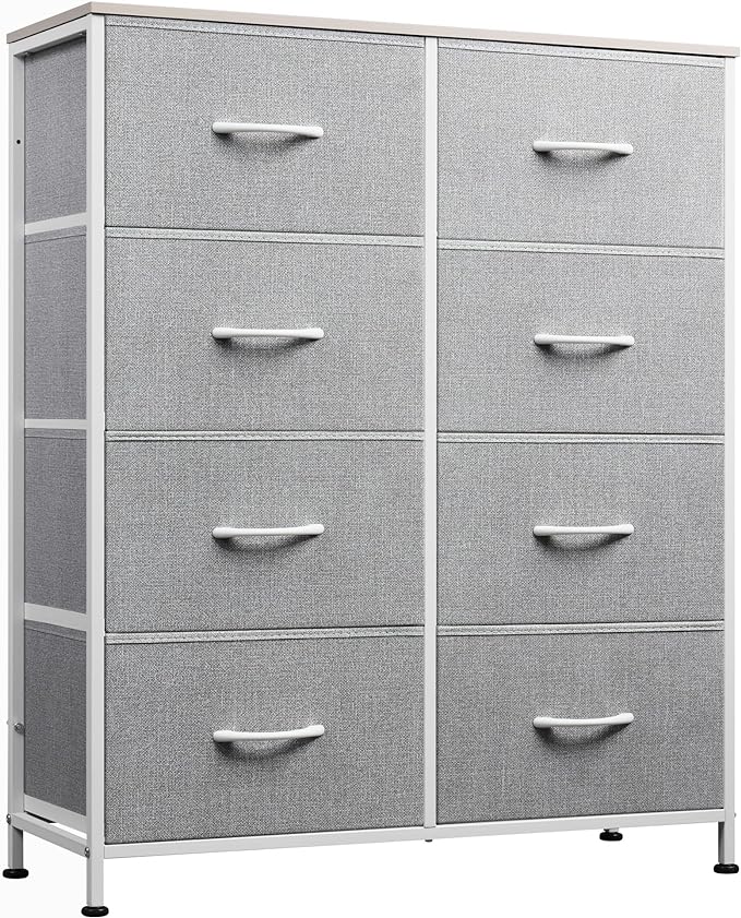 WLIVE Fabric Dresser for Bedroom, Tall Dresser by WLIVE