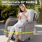 ovios 6 Pieces Patio Furniture Set, Outdoor Wicker Sofa Couch - Image 4