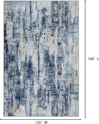 10x14 Area Rugs Washable Rug: Modern Abstract Living Room Rug Soft Anti-Skid - Image 2