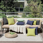 MIULEE Pack of 2 Decorative Outdoor Solid Waterproof Throw Pillow Covers Faux - Image 6