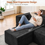 MONVANE 103'' Modular Sectional Sofa, Cloud Sectional Couch - Image 5
