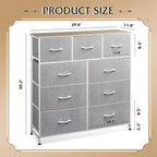 WLIVE 9-Drawer Dresser, Fabric Storage Tower - Image 3