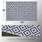SAND MINE Reversible Mats, Plastic Straw Rug, Modern Area Rug, Large Floor Mat - Image 2