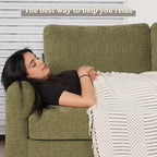 EASE MOOSE 70.6" Modern Deep Seat Loveseat Couch, Soft Chenille Sofa - Image 5