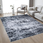 6x6 Area Rug Living Room Rug: Washable Modern Abstract Soft Thin Rug Indoor - Image 2