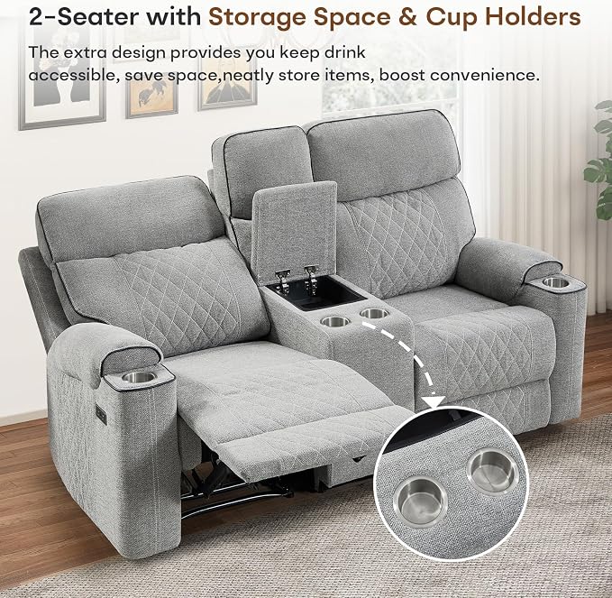 HAOMARKETS Power Oversized Reclining Sofa Couch - Image 5