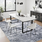 5x7 Area Rug Living Room Rug: Washable Modern Abstract Soft Thin Rug Indoor - Image 5