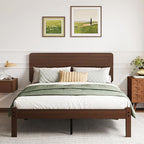 BOSRII 14in High Solid Bamboo Wood Platform Queen Size Bed Frame - Image 9